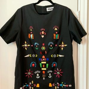 Meghan LA beaded dress size M super mod and trendy